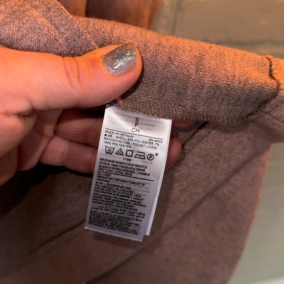 Old navy pink pea coat NEW pockets no tags heather pink gray small - Picture 2 of 5